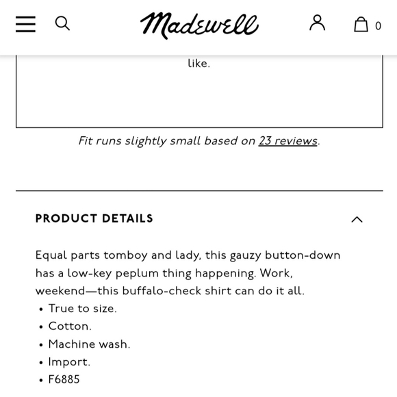 Madewell Lakeside Peplum Top in Buffalo Check - Picture 15 of 16